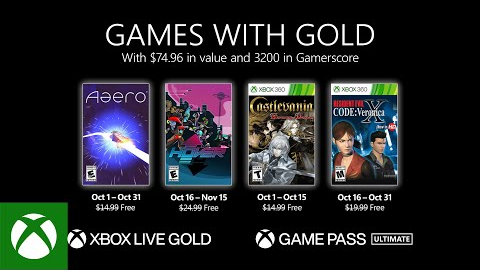 Xbox - October 2021 Games with Gold