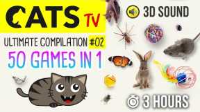 CATS TV -  ULTIMATE Game Compilation for CATS #02 (50 games in 1)  - 3 HOURS