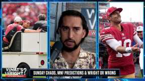 Trey Lance is out & Jimmy G is back at QB, gives MNF Predictions, Wright or Wrong | What's Wright?