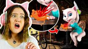 Testing The CREEPY TALKING ANGELA & TOM App for the 1st Time