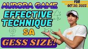 GESS SIZE TECHNIQUE SA AURORA GAME | EFFECTIVE TRICK KAY AURORA GAME | GCASH EARNING APP OCT 20 2022