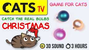 GAME FOR CATS - Real bulbs for CHRISTMAS - 60fps [Cats TV] 3 HOURS