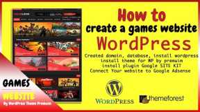 how to create games website with wordpress 2021 [online games!]