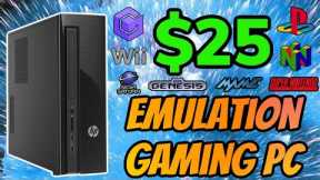 $25 Emulation Gaming PC - Plays 1000s of Retro Video Games - Gamecube + PlayStation + N64 + More