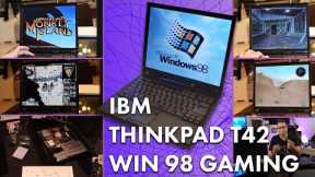 $20 IBM Thinkpad T42 - Install IDE 2 SD and Windows 98. Does it make a good retro gaming PC?