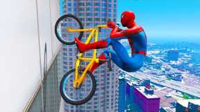 GTA 5 Spiderman Epic Jumps #46 - Spider-Man Stunts & Fails, Gameplay