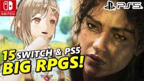 15 BIG Upcoming Nintendo Switch & PS5 RPGS in 2023 !