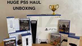 Huge PS5 Haul Unboxing + Accessories & Exclusive Trophy