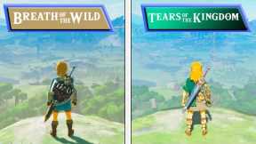 Zelda Tears of the Kingdom VS Breath of the Wild | Graphics & Framerate Comparison | Tech Review