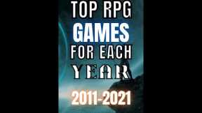 Top RPG games for each year 2011-2021