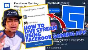 HOW TO LIVE STREAM USING FACEBOOK GAMING APP IN MOBILE PHONE