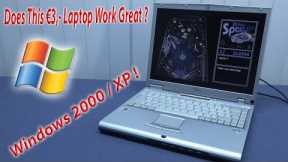 Finding a €3,- Windows 2000 / XP Retro Gaming Laptop In 2022 ! 😅