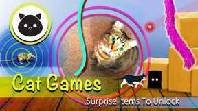 5 CAT GAMES : Mice, laser, rope, kitty etc. Videos for Cats to Watch on Screen. CAT TV ENTERTAINMENT