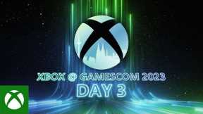 [Audio Description] Xbox @ gamescom 2023: Live From the Showfloor Day 3