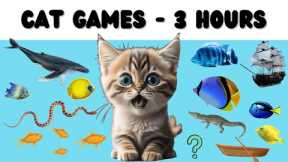 Cat Games Compilation - Fish & Water Edition - 3 Hours of Cat TV with some SURPRISES!