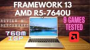 Framework Laptop 13 AMD 7640U Review - Radeon 760M Benchmarks - 9 Games Tested!