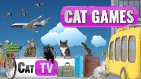 CAT Games | Cat TV Travel Adventure! 🚗🚲🚁🧳✈️ | 4K Videos For Cats to Watch 😼 | Dog TV