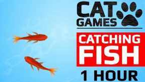 CAT GAMES - 🐟 CATCHING FISH 1 HOUR VERSION (VIDEOS FOR CATS TO WATCH)