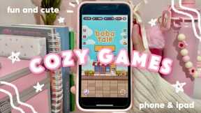 cozy and cute games to play 🌷 | free aesthetic games to play on phone & ipad
