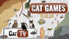 CAT Games | Ultimate Cat TV Compilation Vol 81 | 4 HOURS  🐝🐞🦋🦎🦜🐜🐭🧵