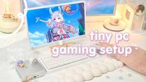 🍬a tiny and cute (powerful) pc gaming setup | Geekom A8 | Mac mini | Genshin | Elden Ring 32GB 2TB